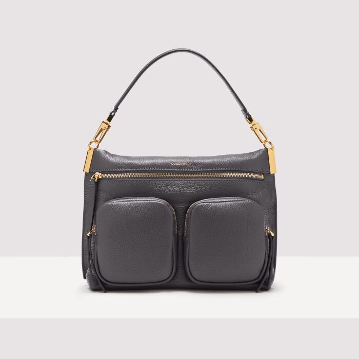 

Сумочка из зернистой кожи Coccinelle HYLE MEDIUM, сланец