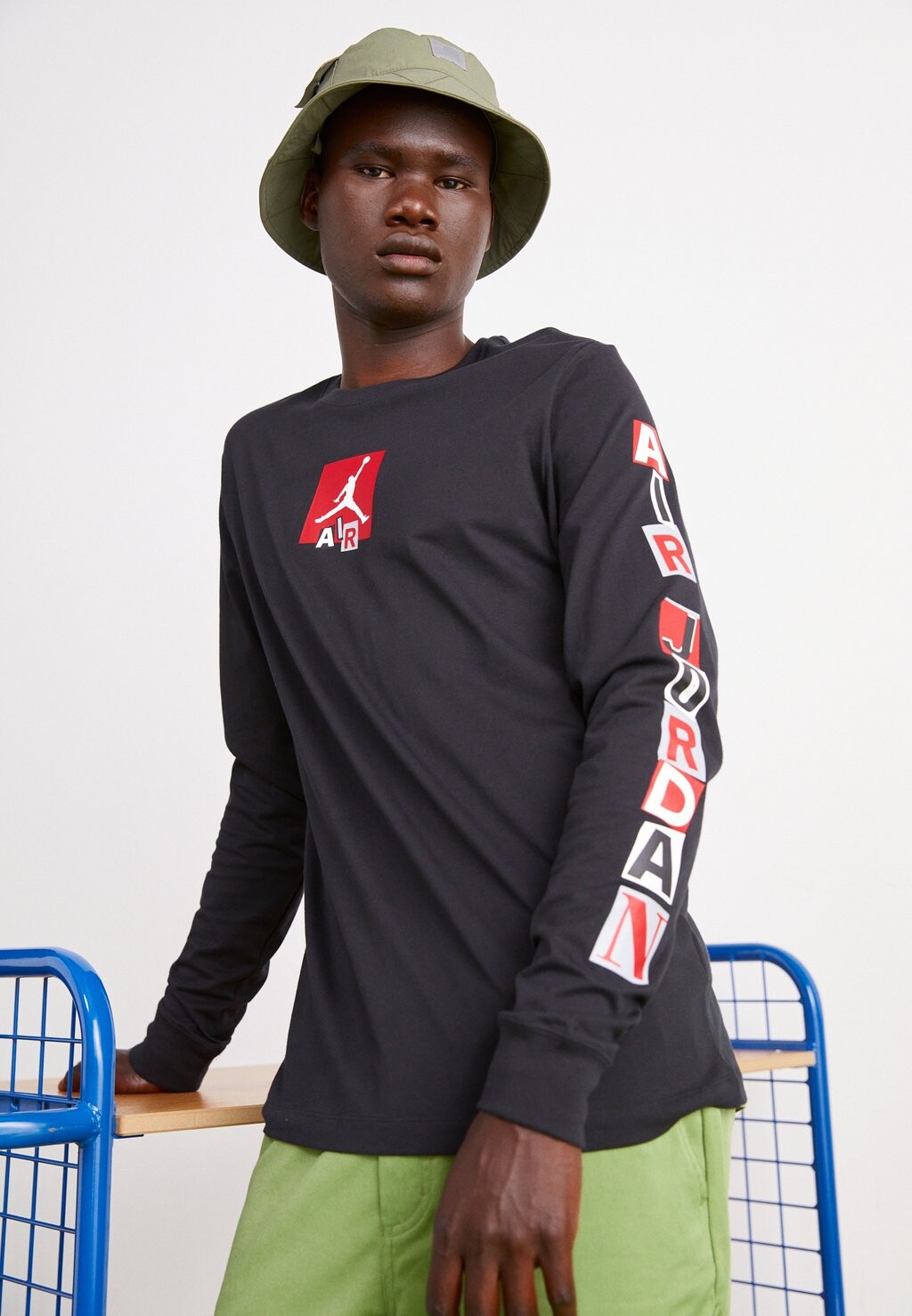 

Футболка с длинным рукавом BRAND CREW Jordan, черный/спортивный красный