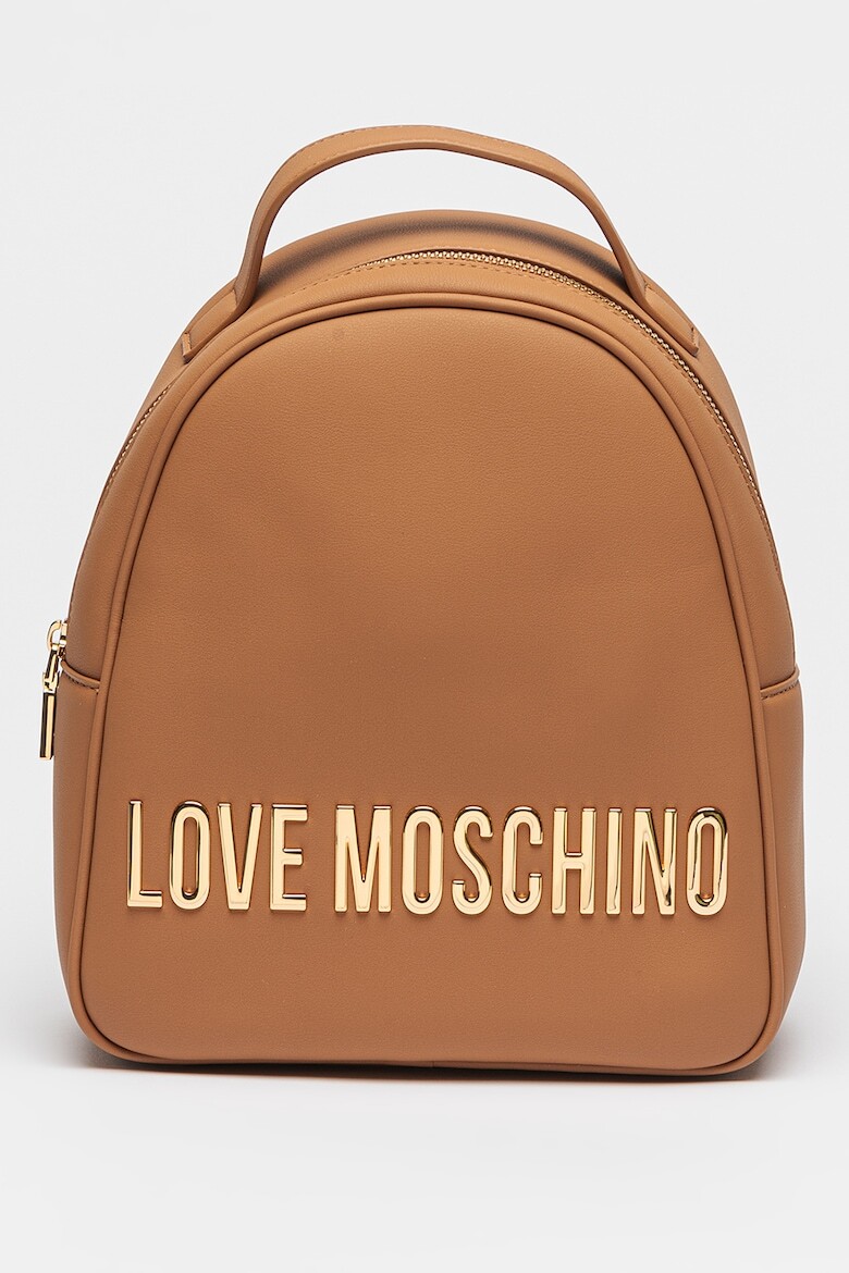 

Рюкзак с молнией и металлическим логотипом Love Moschino, коричневый