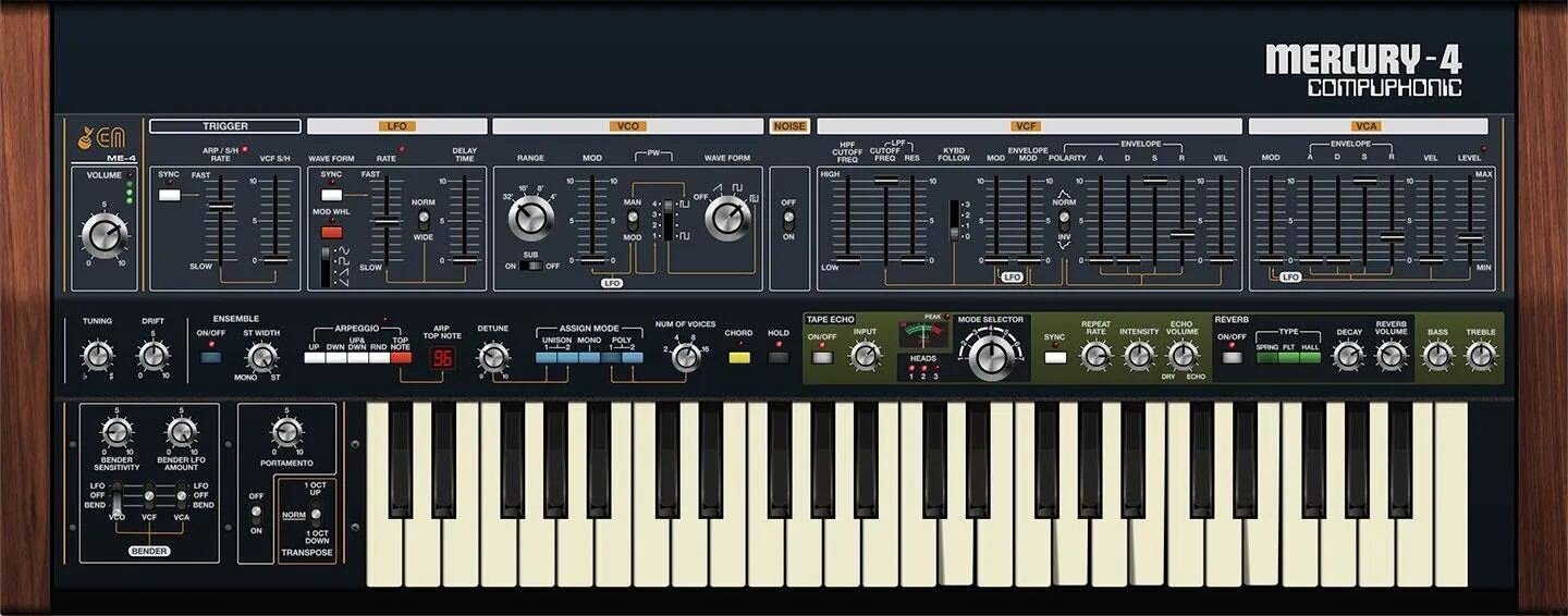 

Программный инструмент синтезатора Cherry Audio Mercury-4