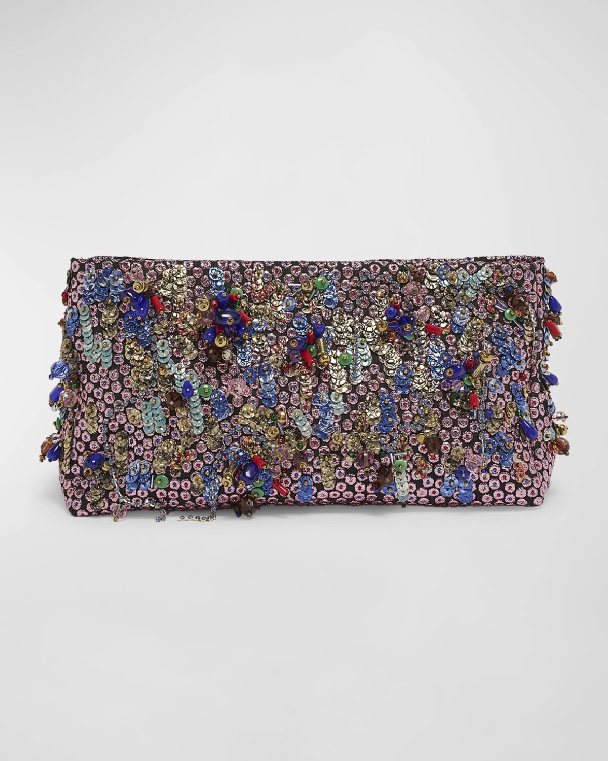 

Украшенный клатч Dries Van Noten, розовый