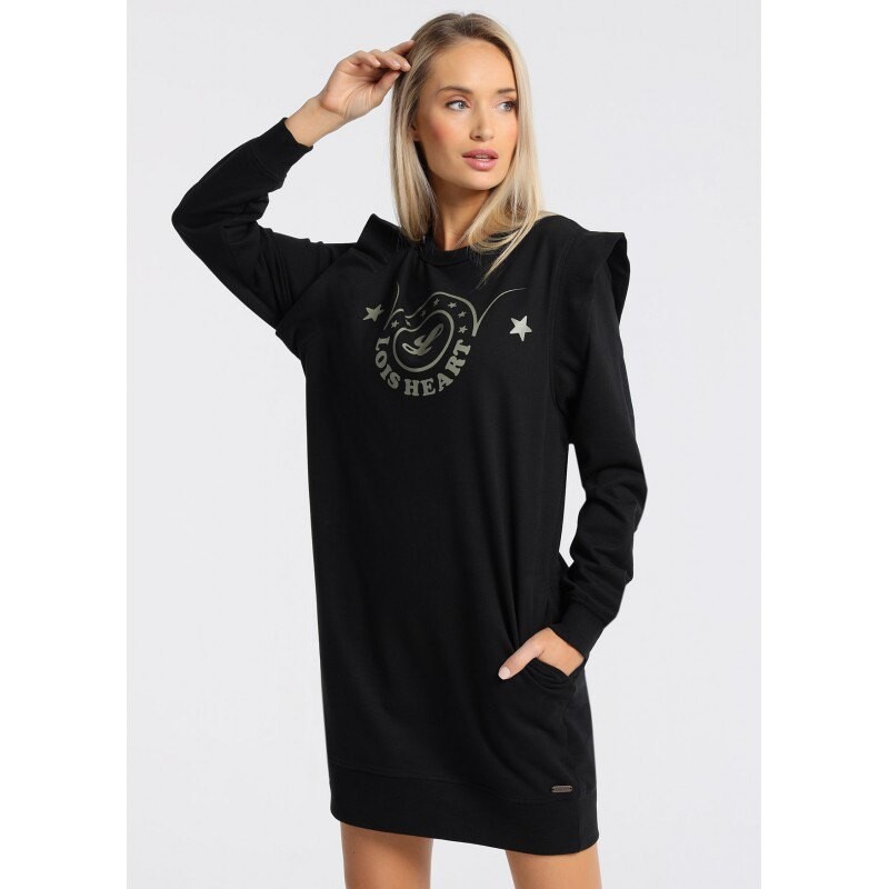 

Короткое платье Lois Jeans 132084 Long Sleeve, черный