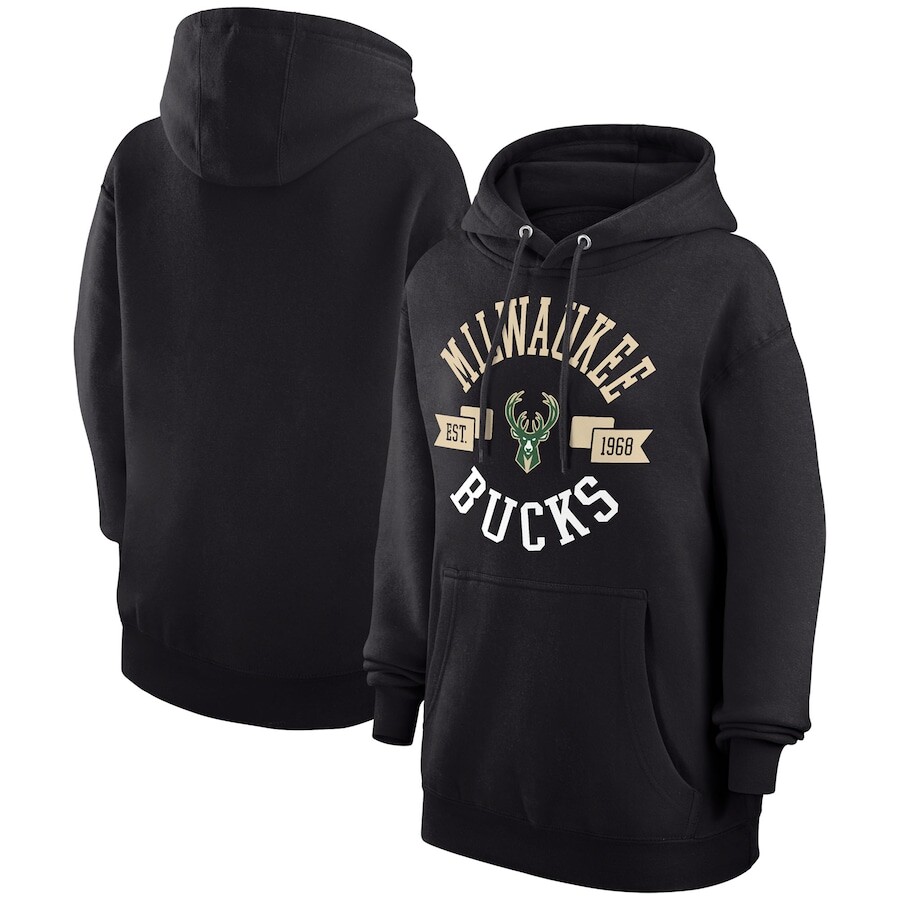 

Пуловер с капюшоном G-III 4Her by Carl Banks Milwaukee Bucks, черный
