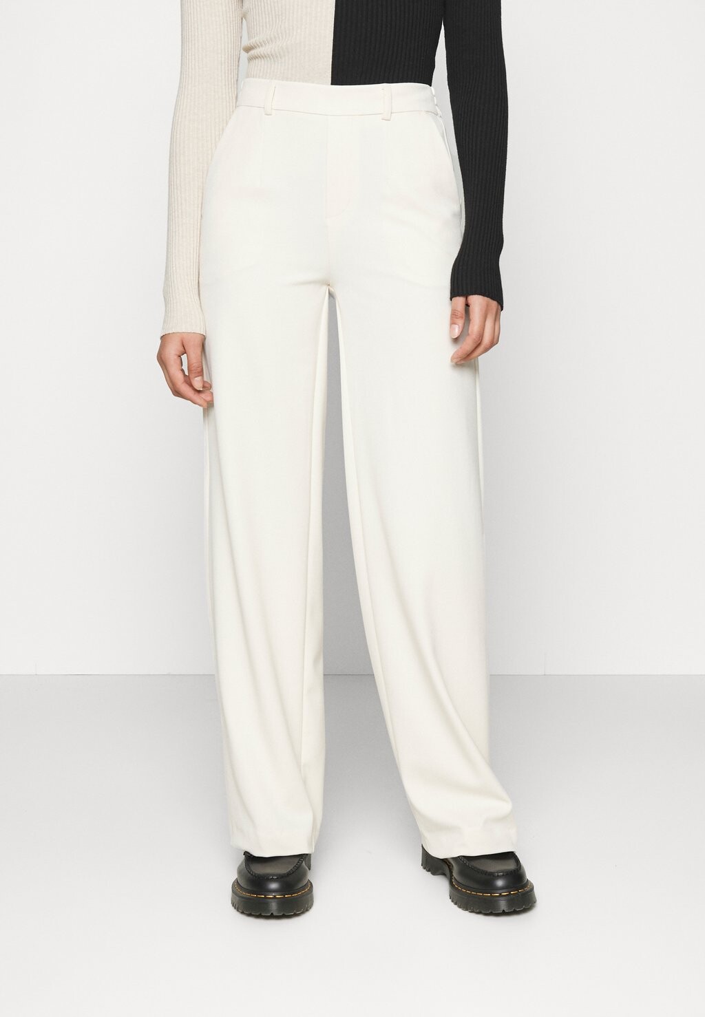 

Брюки Object Objlisa Wide Pant, ракушка песочного цвета, Бежевый;серый