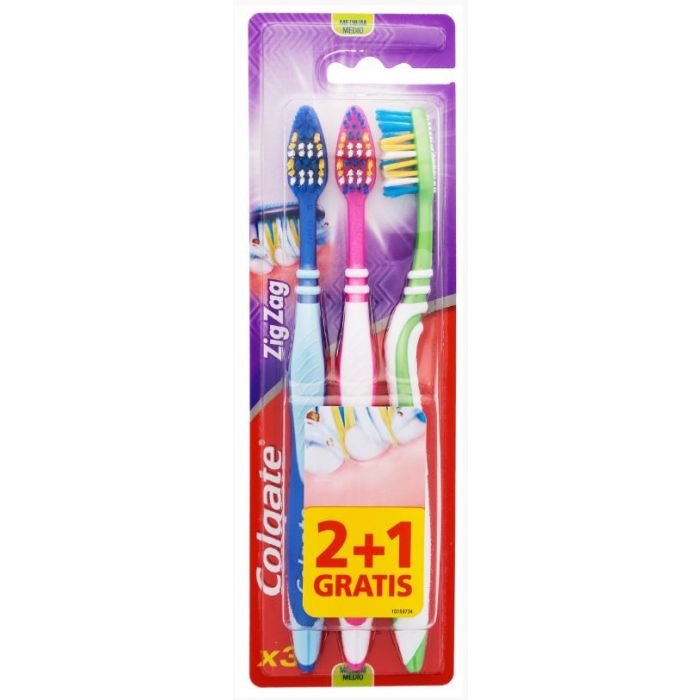 Зубная щетка Cepillo de Dientes Zig Zag Colgate, Medio зубная щетка colgate zig zag gum care мягкая