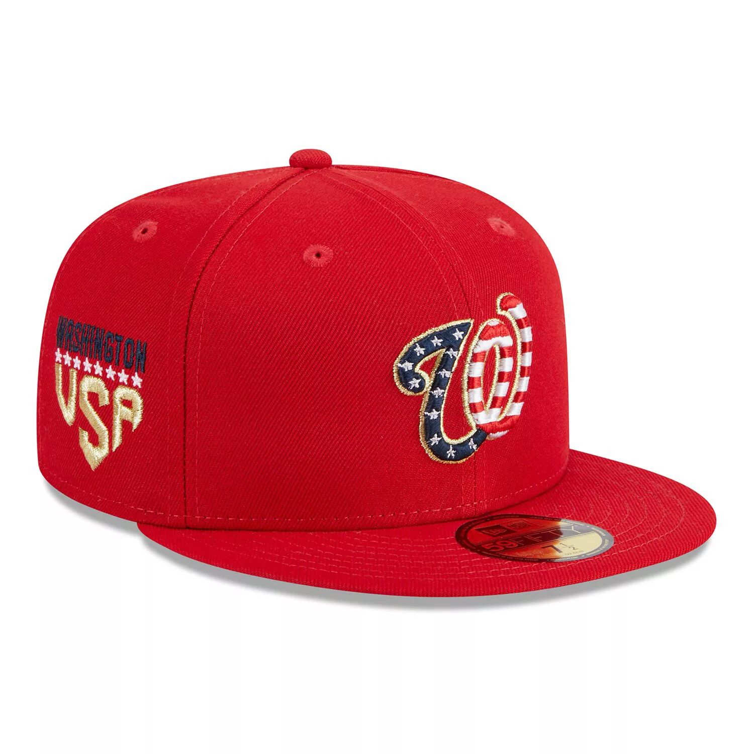 

Мужская шляпа New Era Red Washington Nationals 2023, четвертое июля 59FIFTY