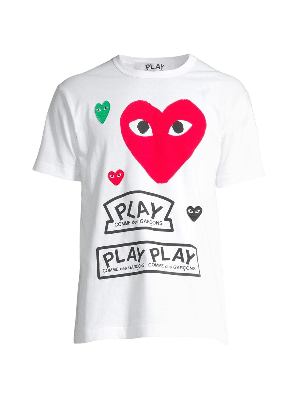 

Футболка с графическим принтом Play Multi Heart Comme des Garçons PLAY, белый