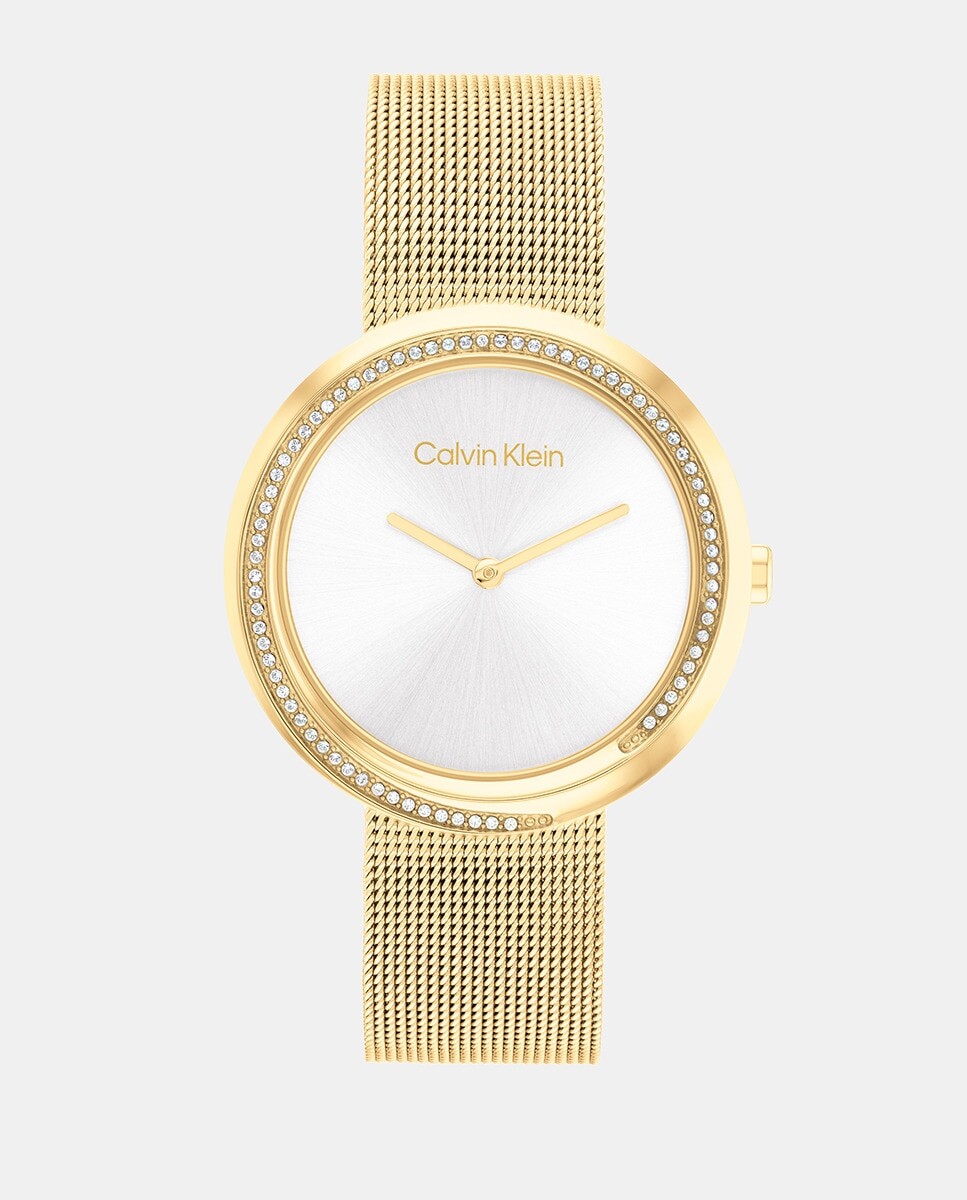 

Женские часы Twist 25200150 из золотой стали Calvin Klein, золотой