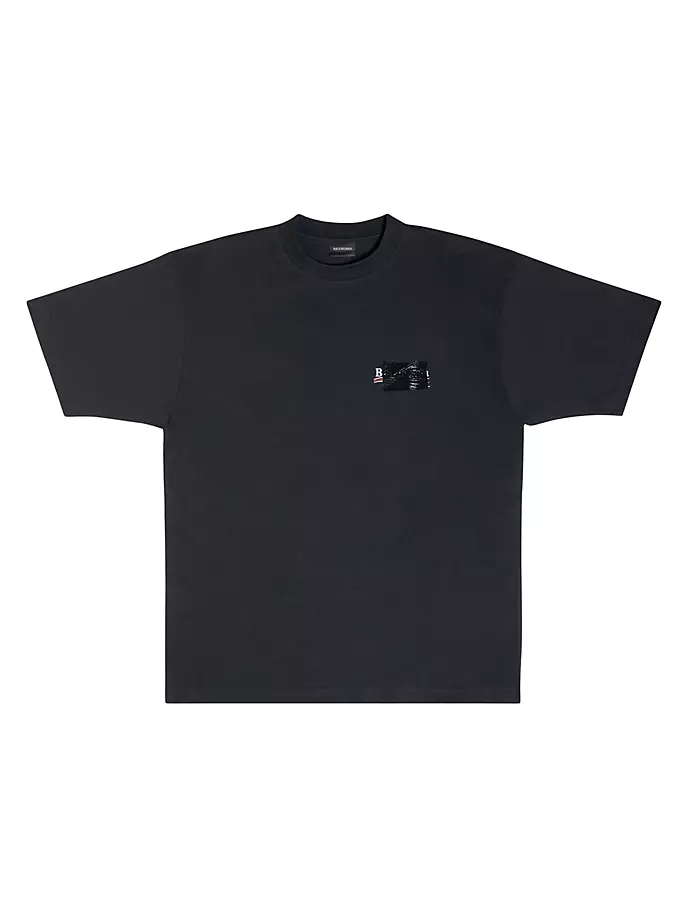 

Футболка Gaffer большого кроя Balenciaga, черный