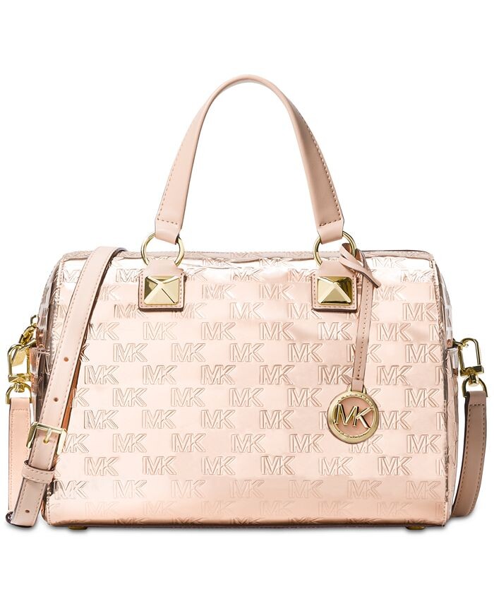 

Средняя спортивная сумка с логотипом Michael Kors, золото