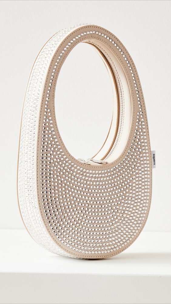 

Сумка Coperni Crystal-Embellished Mini Swipe, бежевый