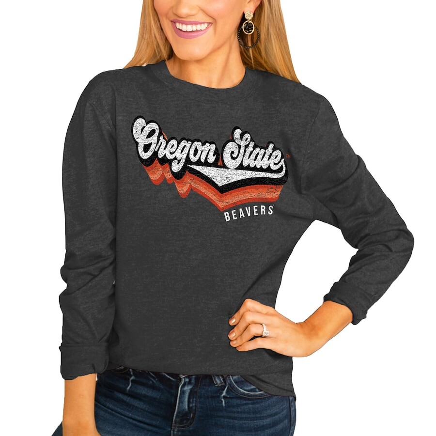 

Футболка с длинным рукавом Gameday Couture Oregon State Beavers, угольный