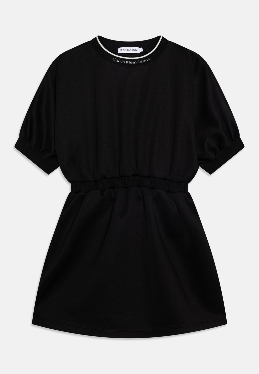 Платье из джерси Shine Logo Tape Dress Calvin Klein Jeans, черный платье из джерси logo elastic dress calvin klein jeans plus цвет black