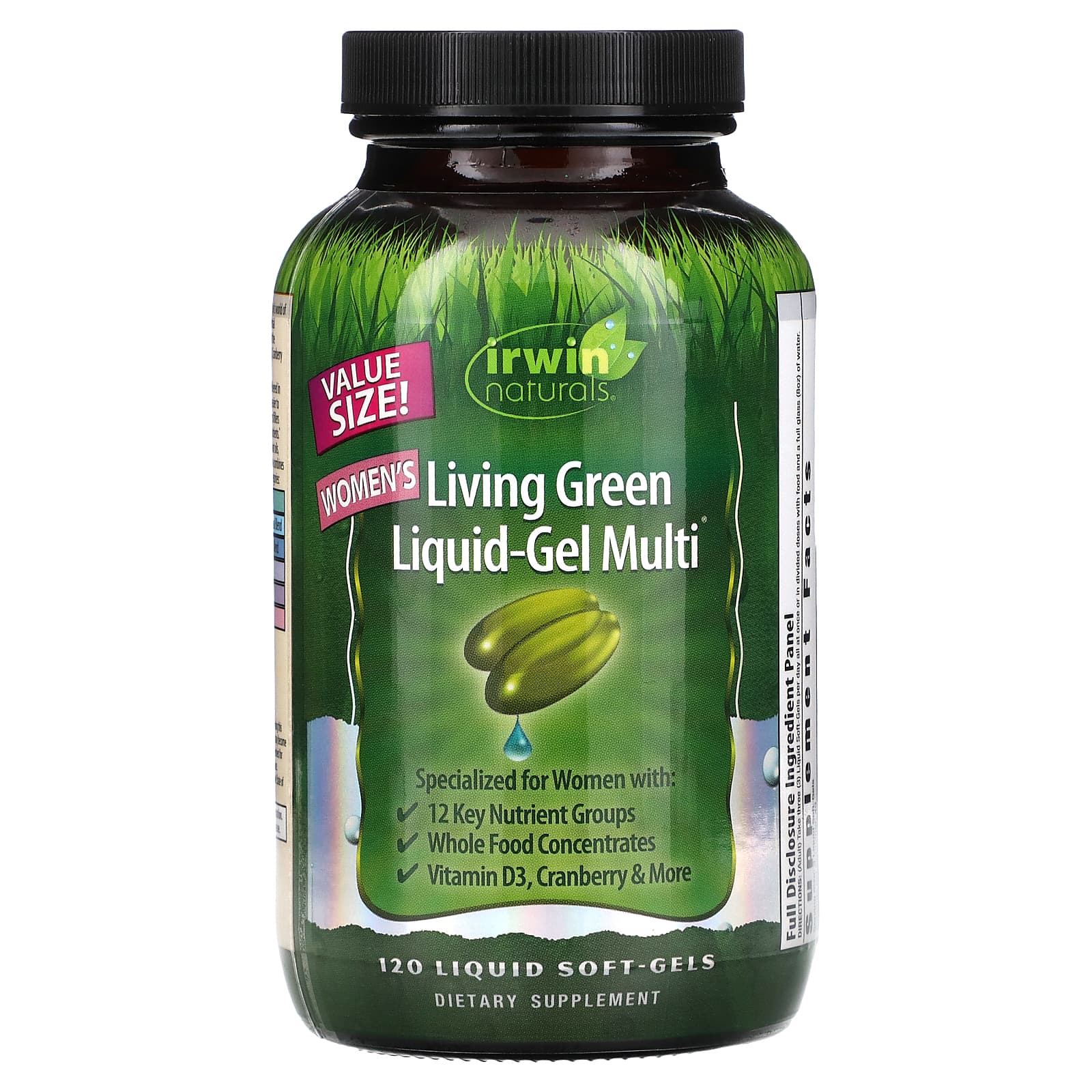 Irwin Naturals Жидкие зеленые овощи и фрукты для женщин 120 жидких гелевых капсул irwin naturals liver detox