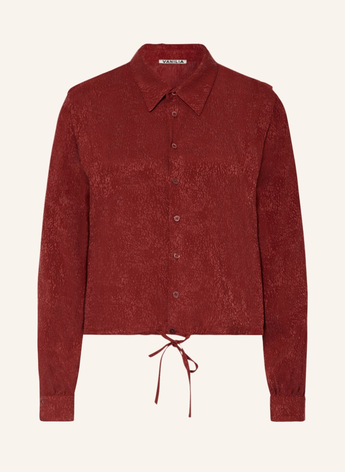 

Блуза рубашка VANILIA aus Jacquard, темно-красный