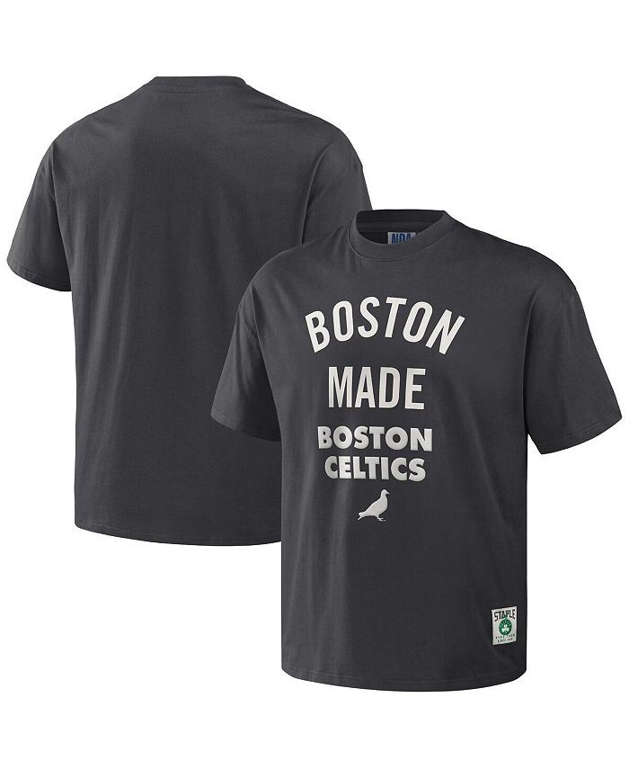 

Мужская футболка оверсайз NBA x Anthracite Boston Celtics Heavyweight Staple, серебро