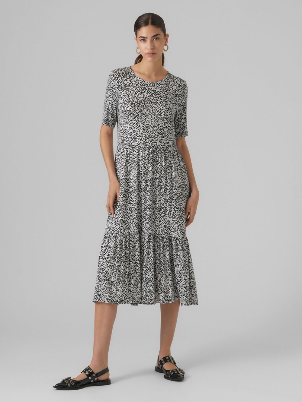 

Платье Vero Moda, черно-белый, Черный