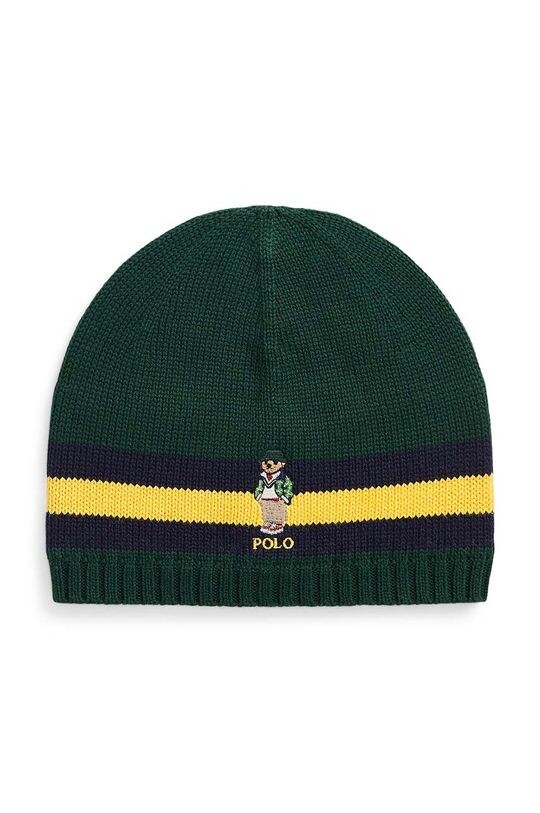 

Детская хлопковая шапка Polo Ralph Lauren, зеленый