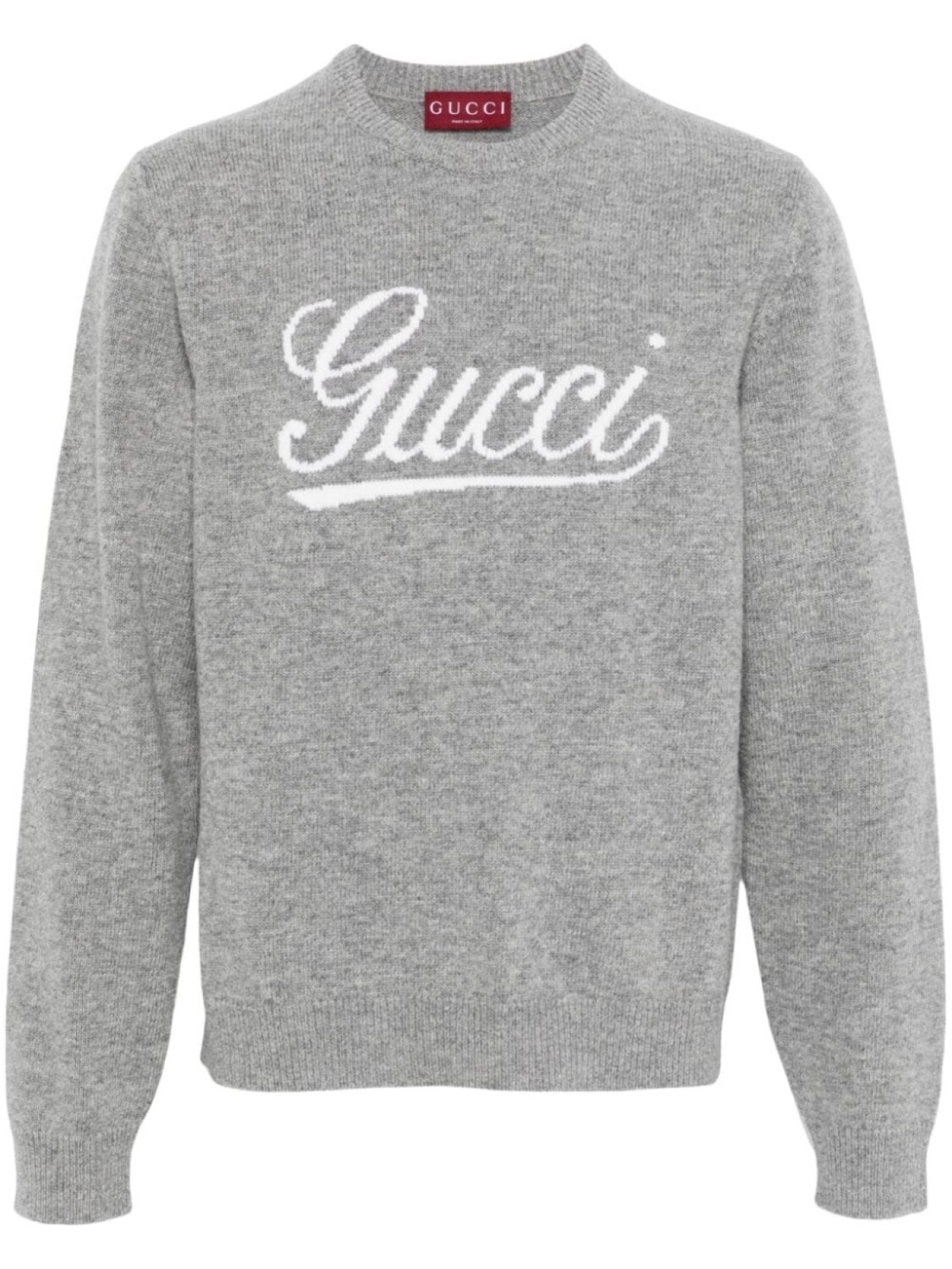 

Gucci свитер с логотипом, связанный интарсией, серый