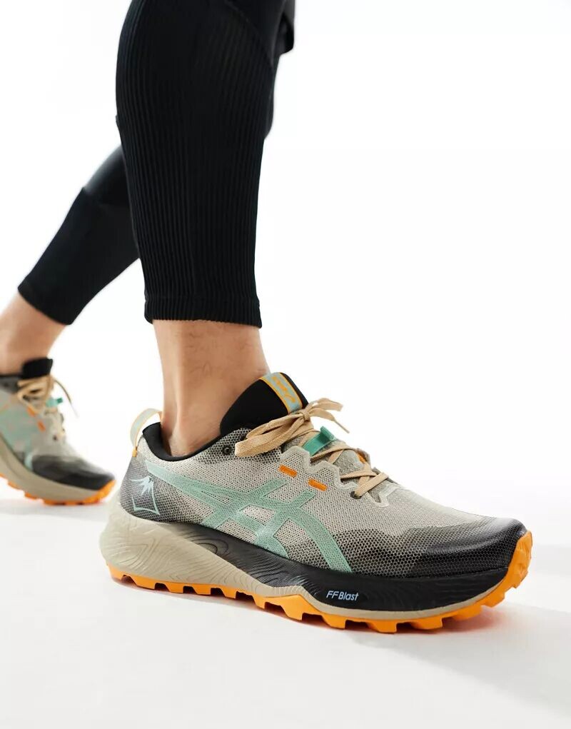 

Кроссовки Asics Gel-Trabuco 12 серого и темно-мятно-зеленого цветов