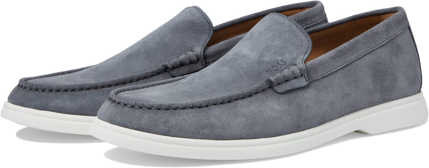 

Лоферы Sienne Suede Loafers with Contrast Rubber Sole BOSS, цвет Charcoal Grey