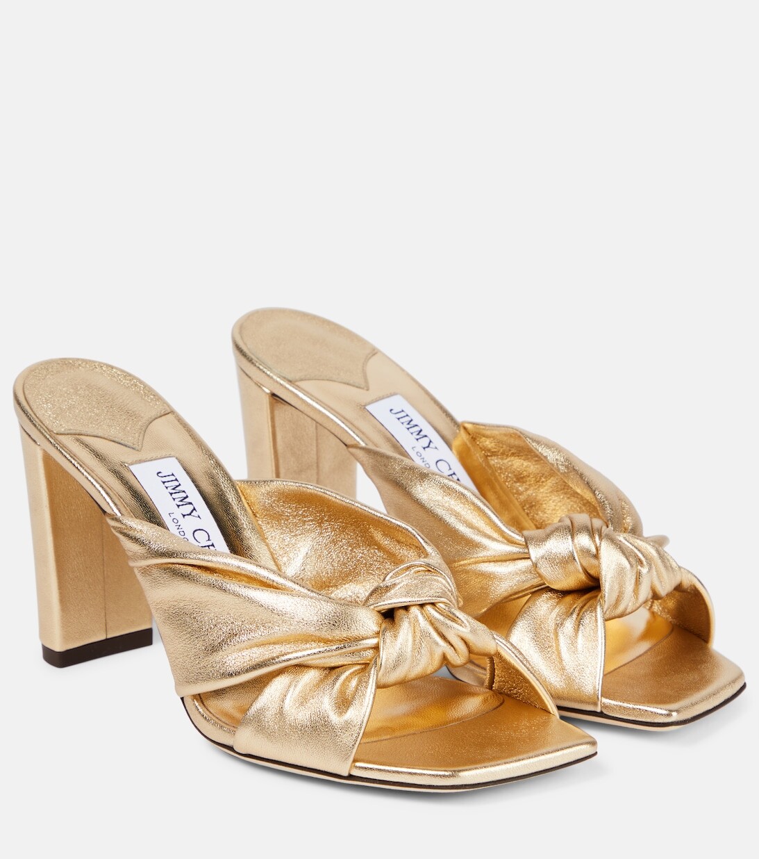 

Сандалии Avenue 85 из металлизированной кожи Jimmy Choo, золотой
