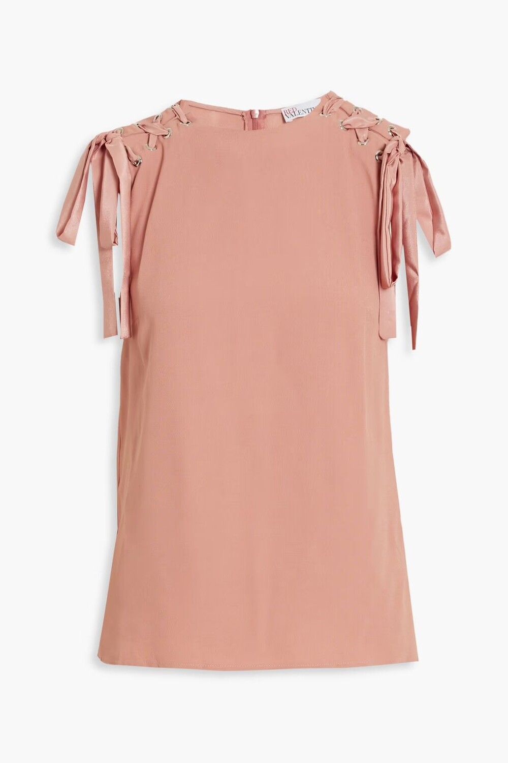 

Креповый топ на шнуровке Redvalentino, античная роза