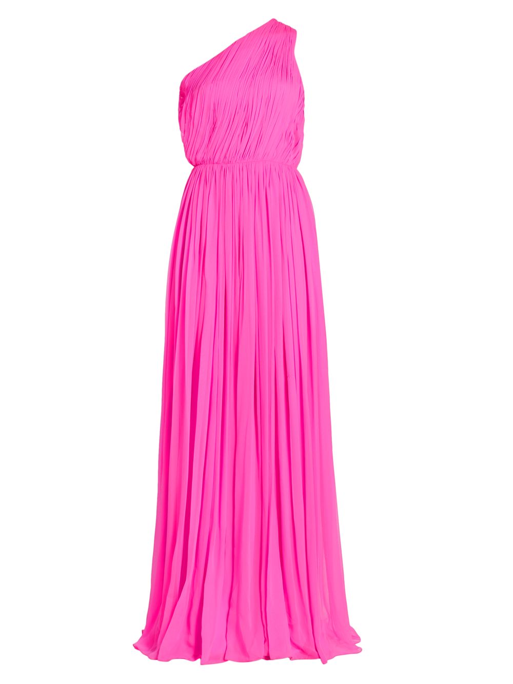 Шелковое шифоновое плиссированное платье Adam Lippes, розовый