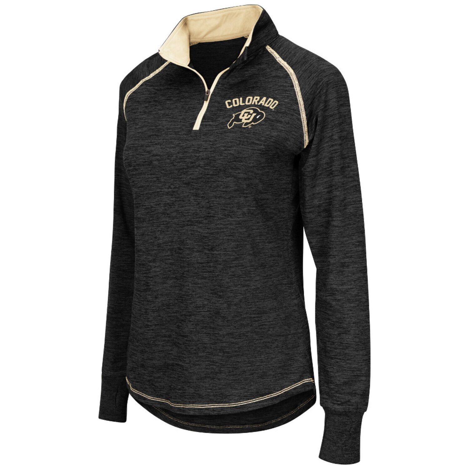 

Женская черная куртка Colosseum Colorado Buffaloes Bikram с молнией 1/4 и длинными рукавами Colosseum