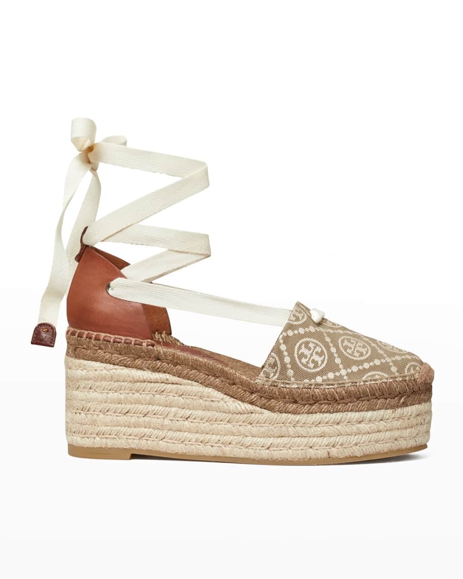 

Эспадрильи на танкетке с монограммой T и монограммой Tory Burch