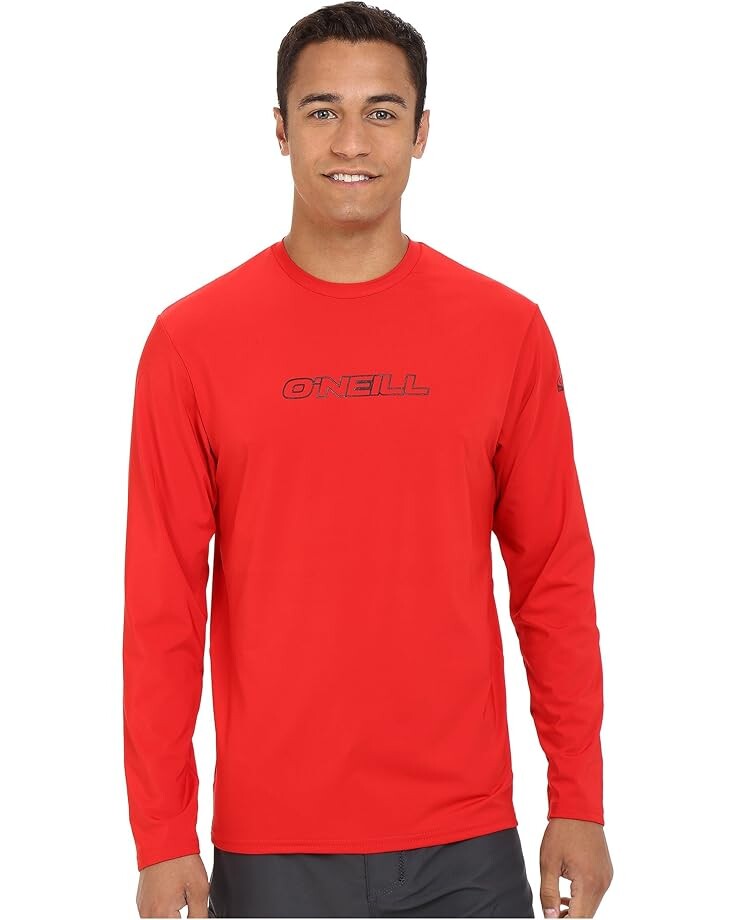 

Пляжная футболка O'Neill Basic Skins L/S Rash Tee, красный