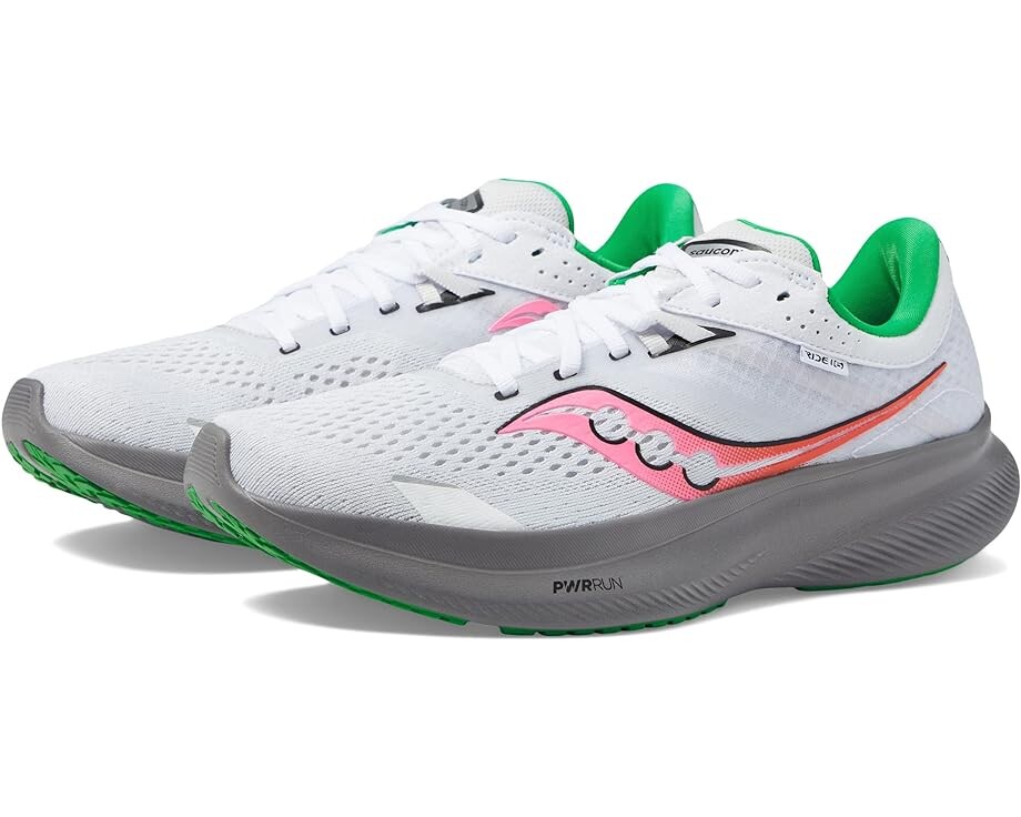 

Кроссовки Saucony Ride 16, цвет White/Gravel