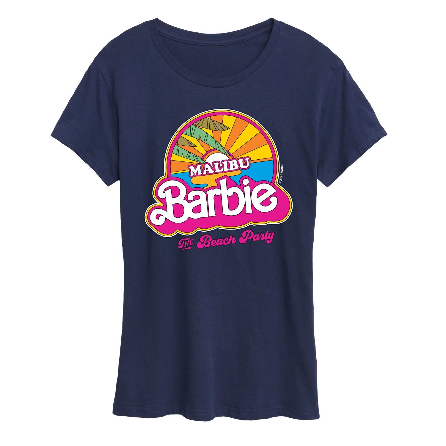 Футболка с рисунком Барби Малибу для юниоров Licensed Character, темно-синий футболка с рисунком барби малибу для юниоров licensed character