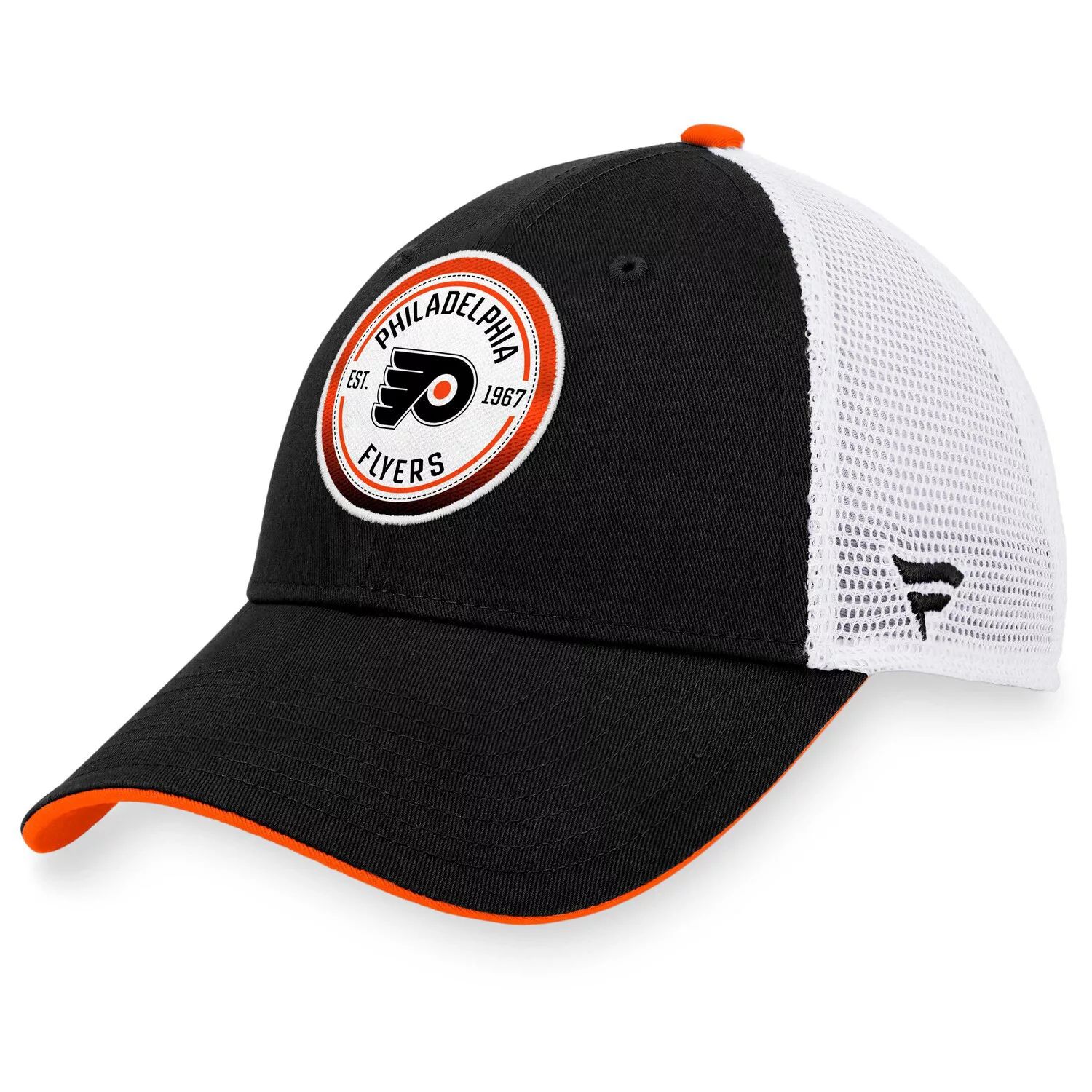 цена Мужская фирменная черно-белая кепка Fanatics Philadelphia Flyers Iconic Gradient Trucker Snapback