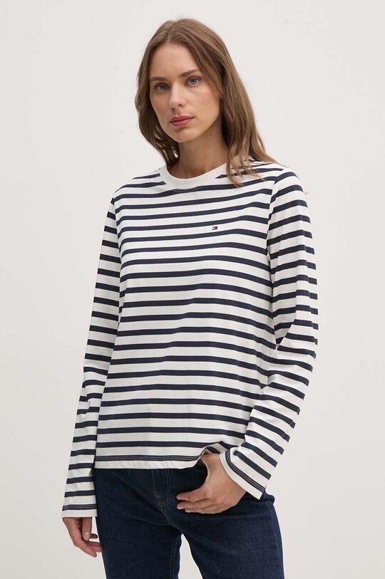 

Хлопковая рубашка с длинным рукавом Tommy Hilfiger, темно-синий