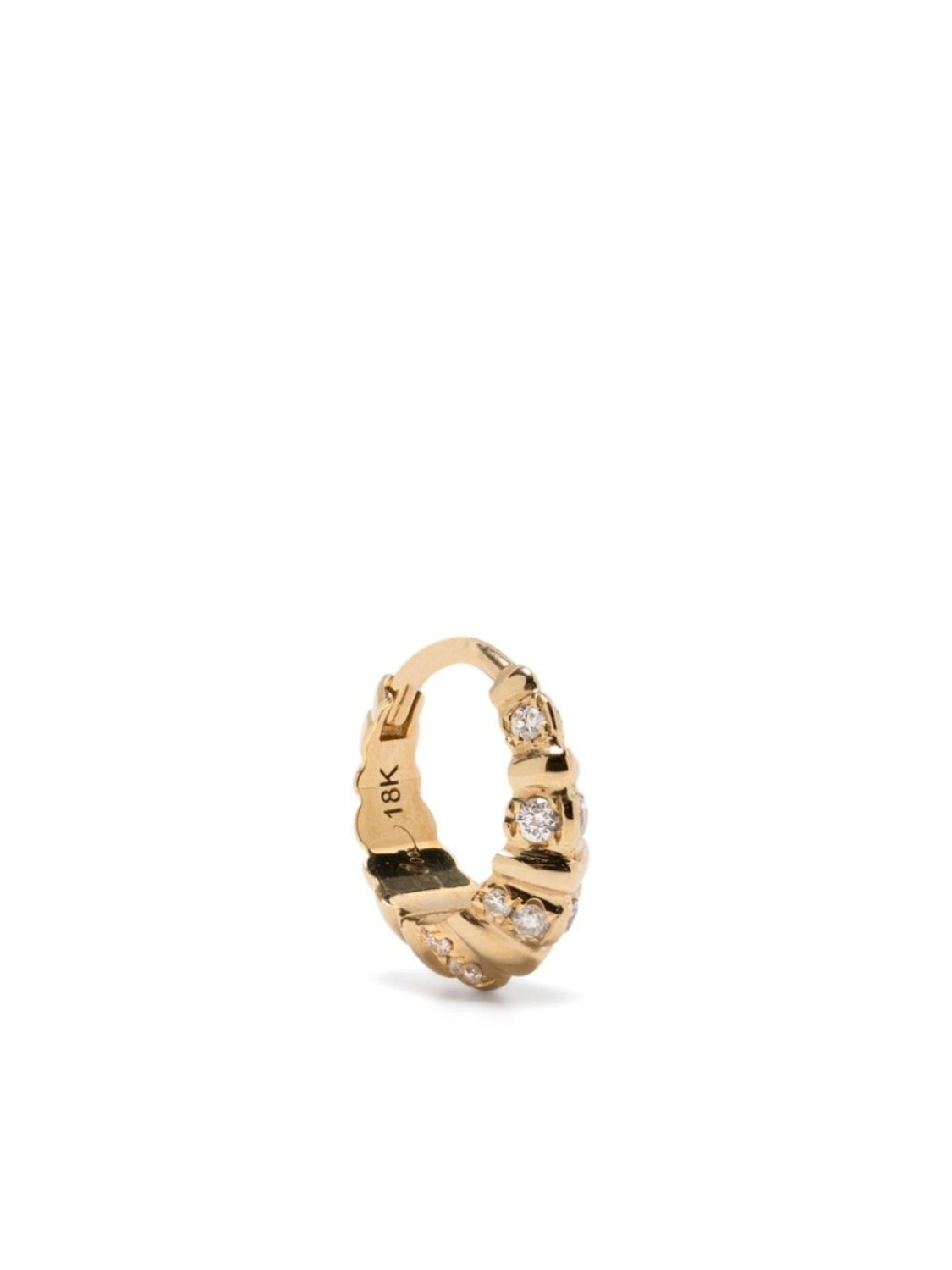 

Серьга Crescent из желтого золота с бриллиантами Lizzie Mandler Fine Jewelry, золотой