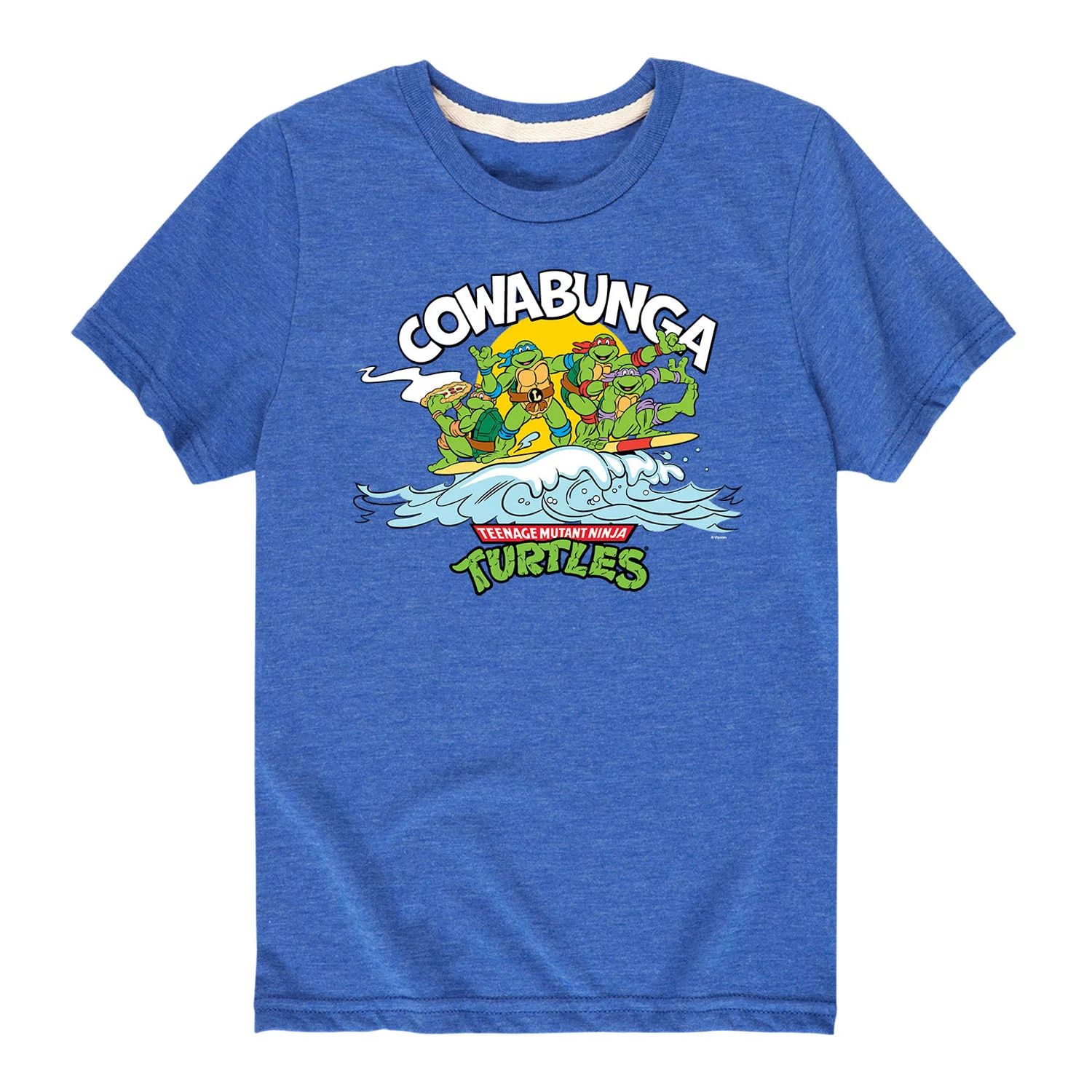 Футболка с рисунком TMNT Cowabunga для мальчиков 8–20 лет Nickelodeon, синий tmnt the cowabunga collection [ps5]
