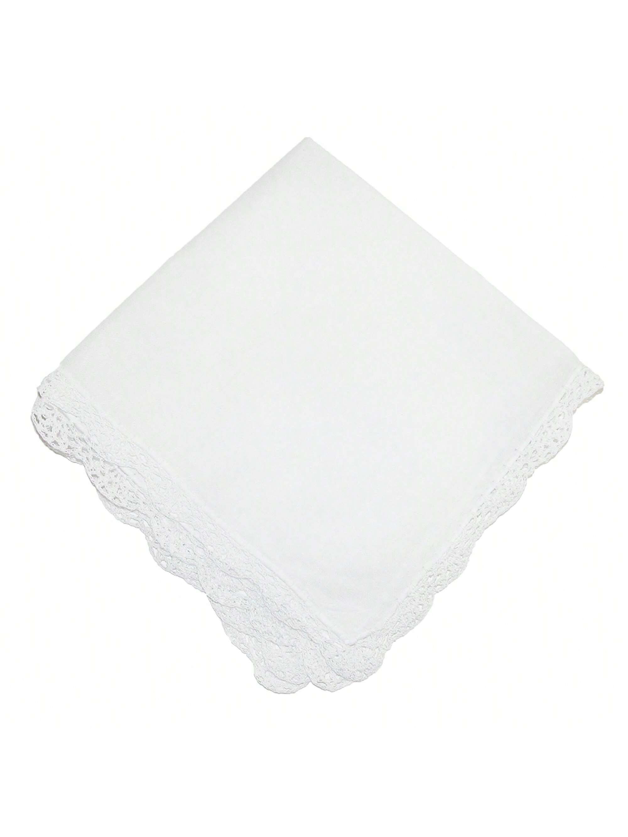 цена Женский хлопковый кружевной платок CTM Bonnie, белый