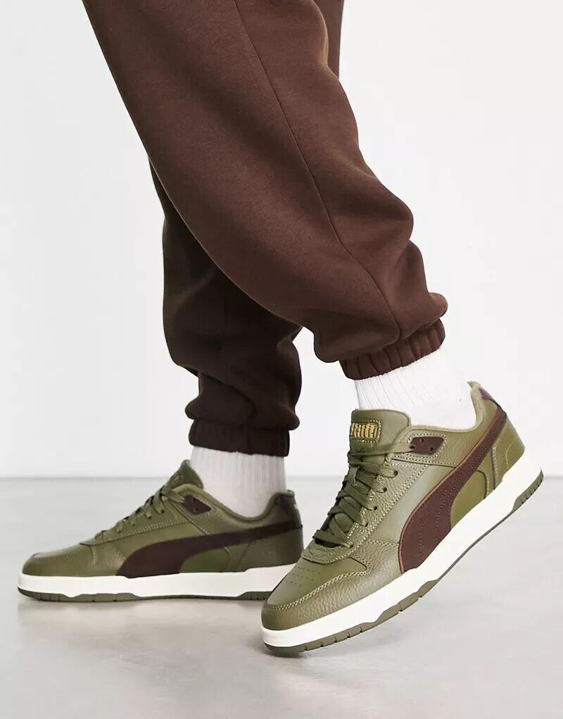 

Белые кроссовки PUMA RBD Game Low цвета хаки