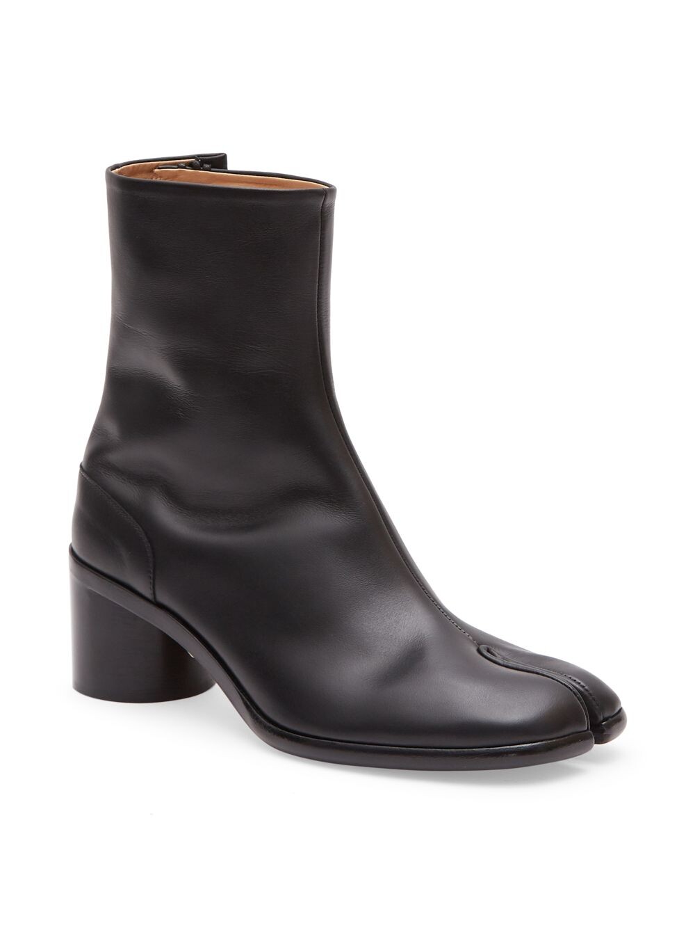 

Кожаные ботильоны таби Maison Margiela, черный