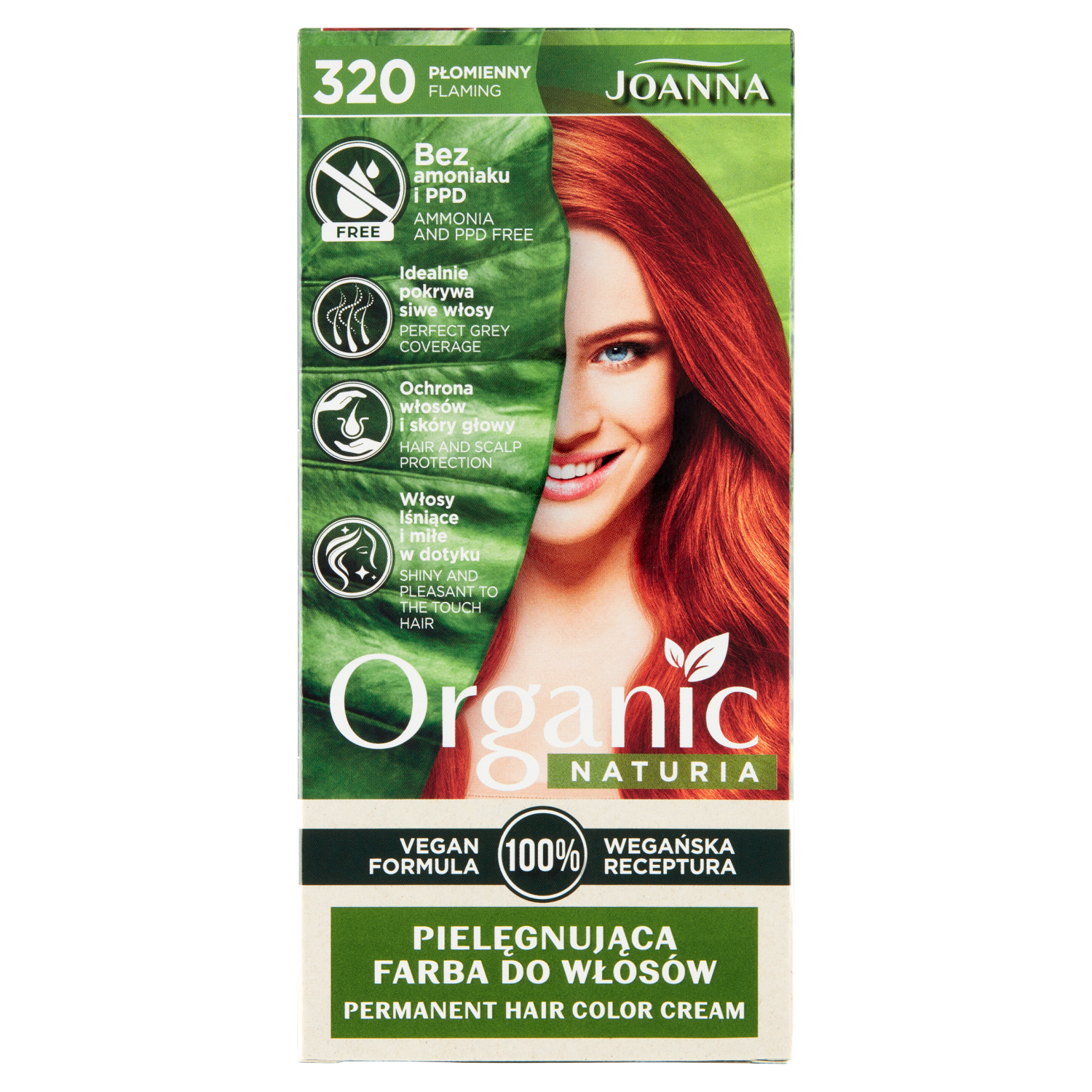 Краска для волос 320 пламя Joanna Naturia Organic, 1 упаковка