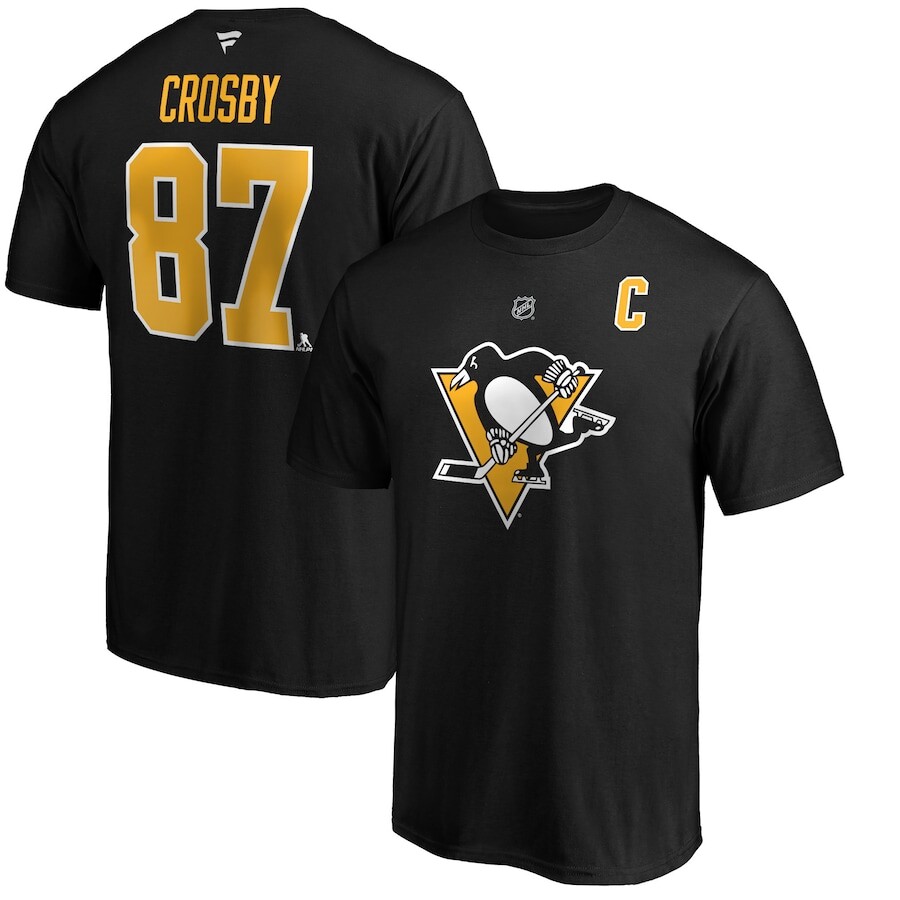 

Футболка с именем и номером Fanatics Branded Pittsburgh Penguins, черный