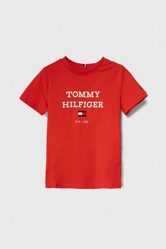 

Хлопковая футболка для детей Tommy Hilfiger, красный