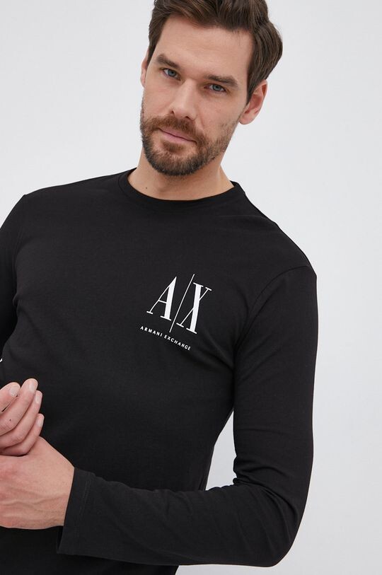 

Хлопковая рубашка с длинным рукавом 8NZTPL.ZJH4Z.NOS Armani Exchange, черный