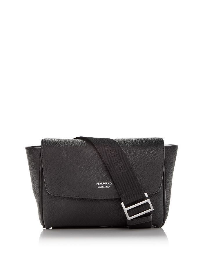 

Кожаная поясная сумка Ferragamo, черный