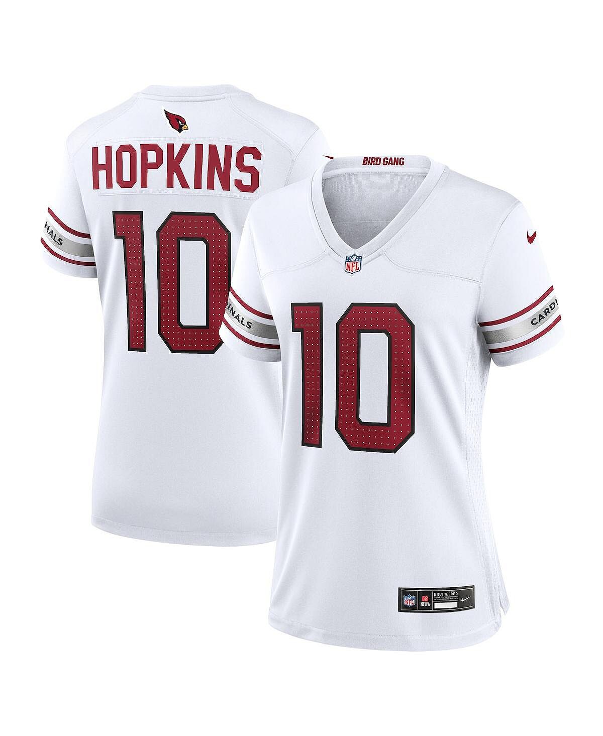 Женская белая майка игрока DeAndre Hopkins Arizona Cardinals Nike, белый 2021 cardinals women fans rugby jerseys watt baker peterson deandre hopkins sports fans american football arizona jersey t shirt