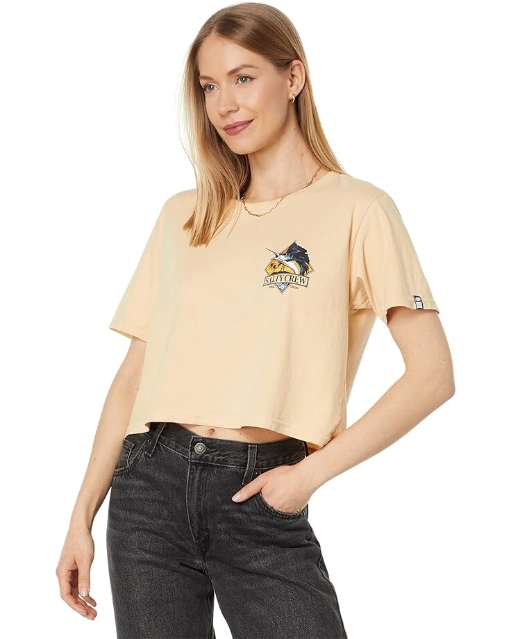 

Футболка Salty Crew Go Sailin Crop Boyfriend Tee, цвет Dusty Gold