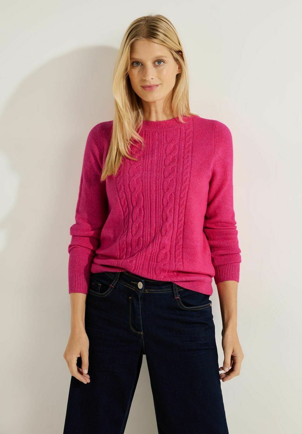 Вязаный свитер COSY ZOPFMUSTER Cecil, цвет pink