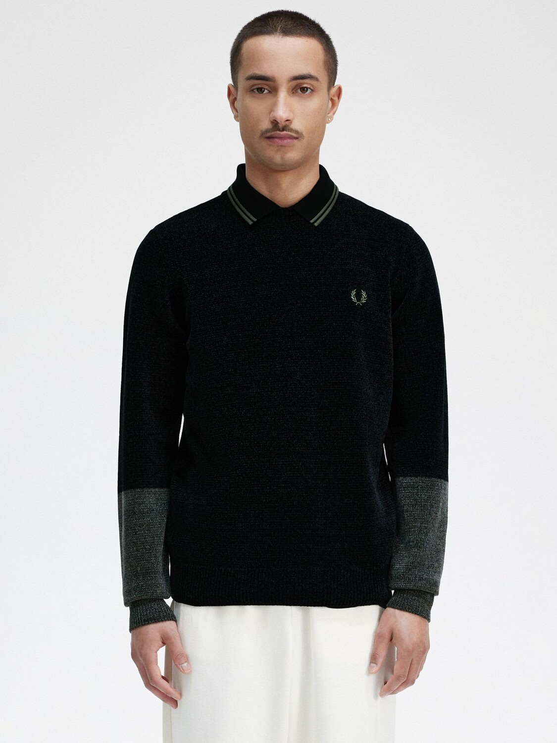 

Джемпер с цветными блоками Fred Perry, черный