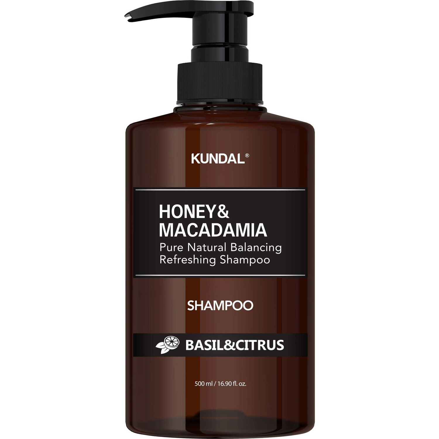 

Шампунь для волос базилик и цитрусовые Kundal Honey & Macadamia, 500 мл